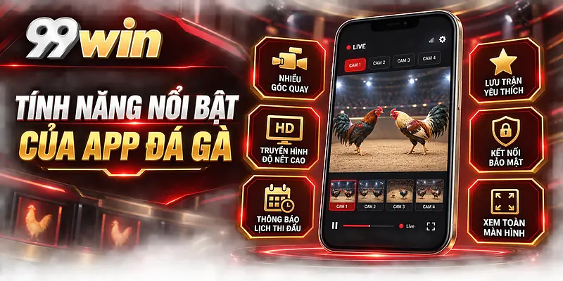 Tính năng nổi bật của app đá gà